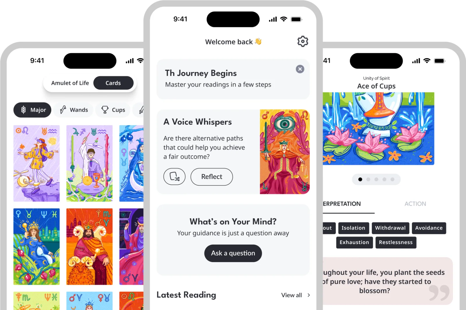Qybala phones displaying Utopia artwork